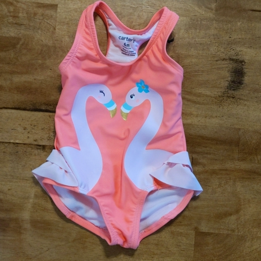 One Piece Flamingo Swimsuit size 6M